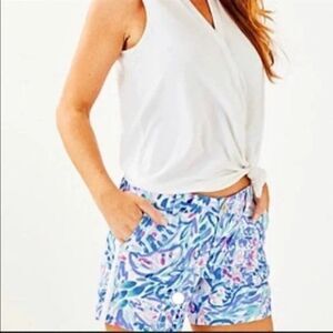 Lilly Pulitzer Callahan Shorts in Breakwater Party Wave Lace Detail size 6
